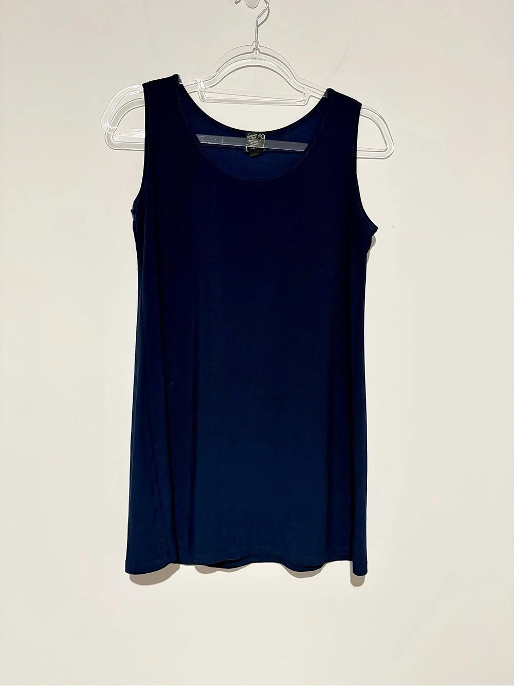 Clara Sunwoo Sleeveless Tank Top Tunic Navy Blue Size Small
